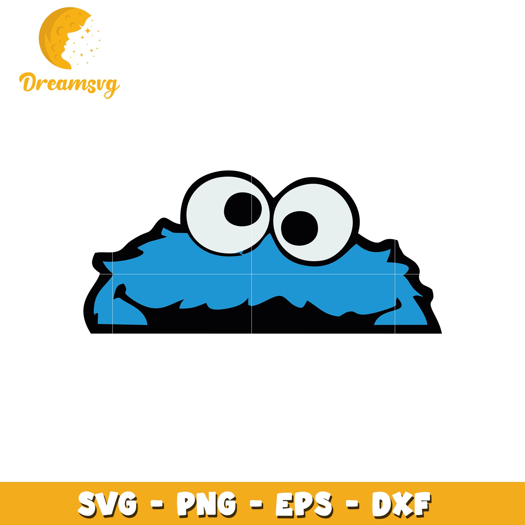 Cookie Monster SVG Graphic for Crafting Projects and More
