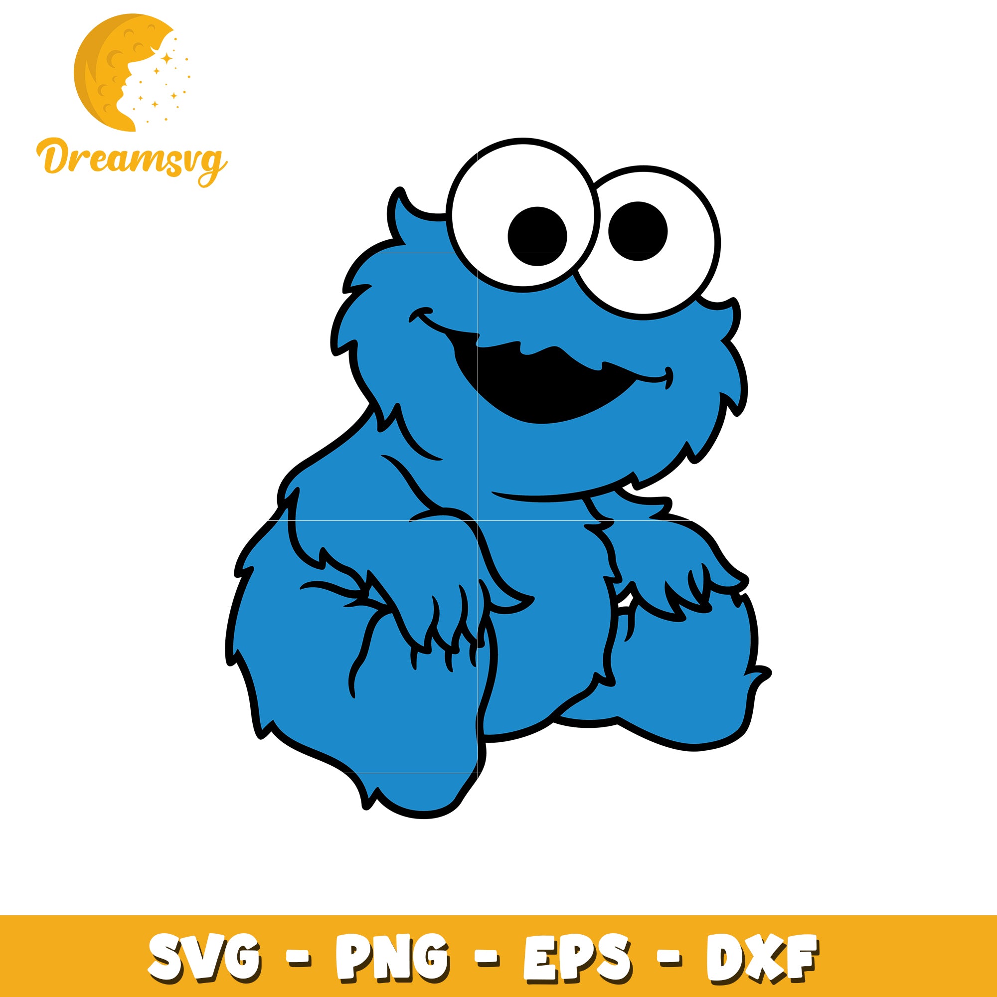 Cookie Monster SVG PNG EPS DXF Cut File