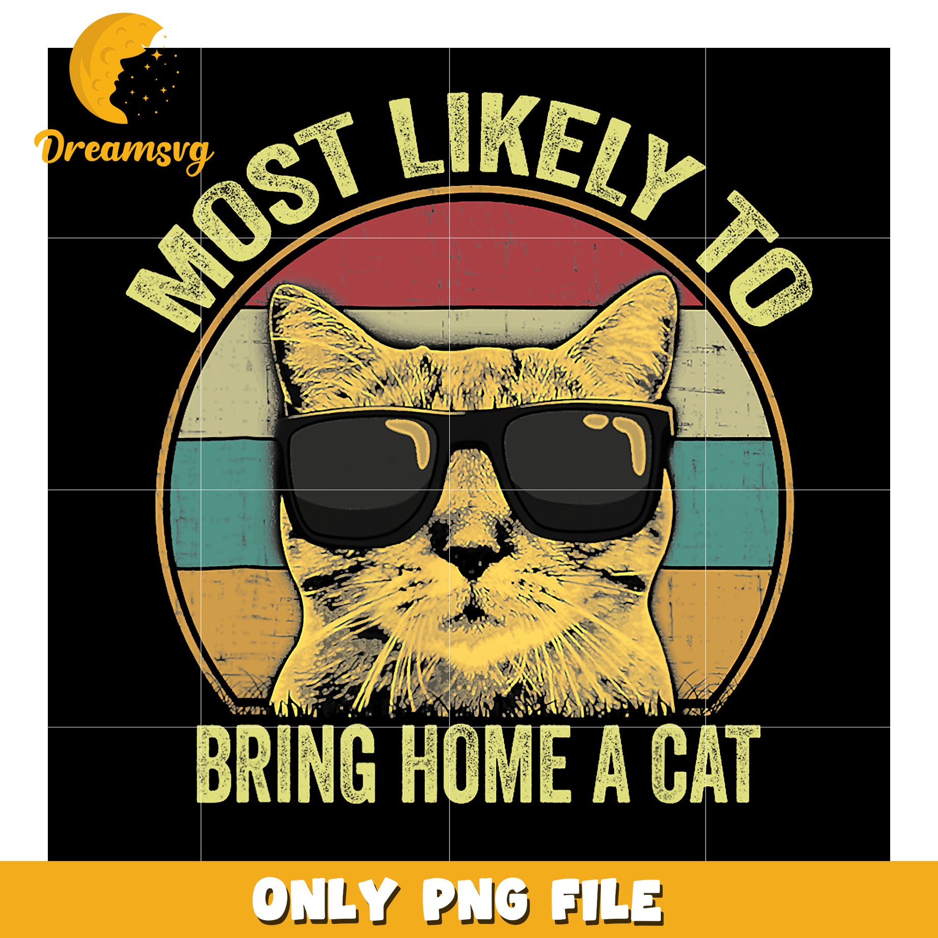 Cool Cat PNG Most Likely to Bring Home a Cat
