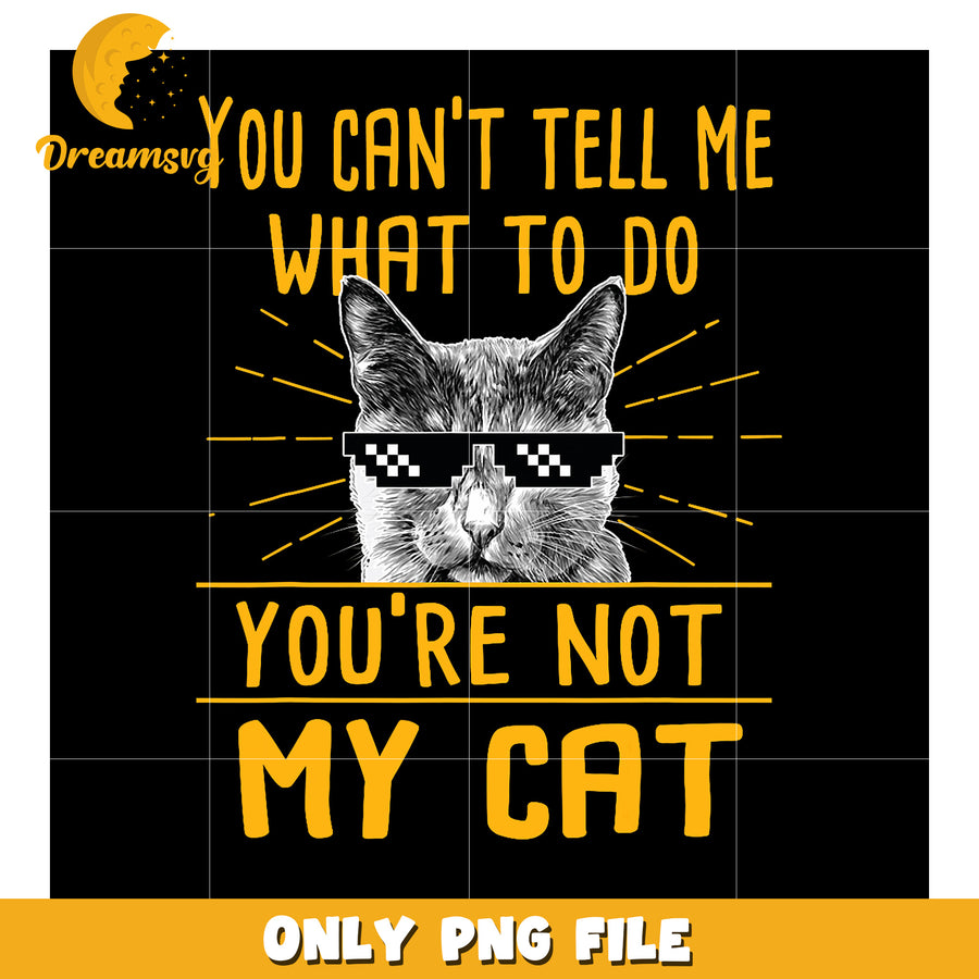 Cool Cat PNG You Cant Tell Me What To Do
