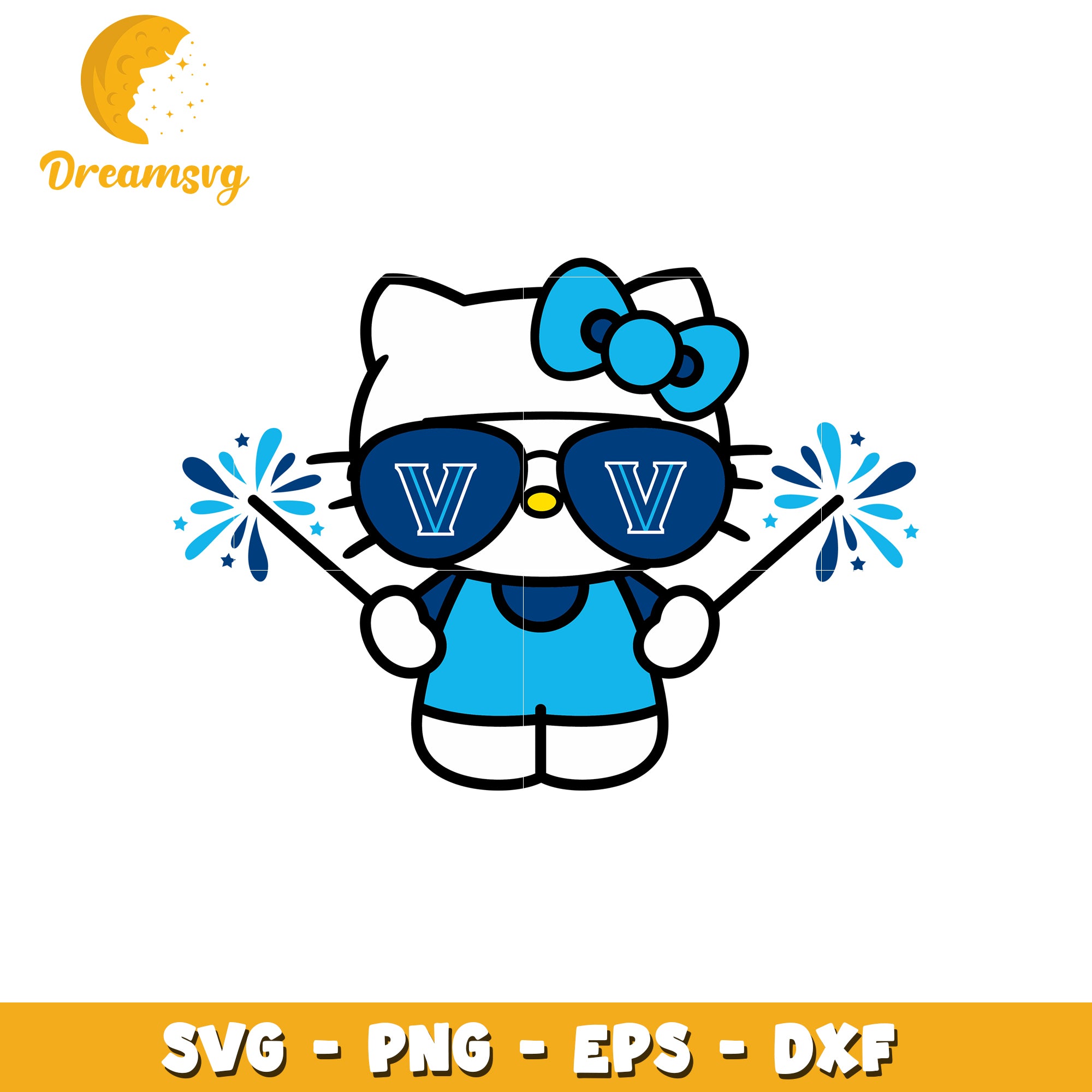 Cool Cat SVG Design with Sunglasses and Cheerful Theme