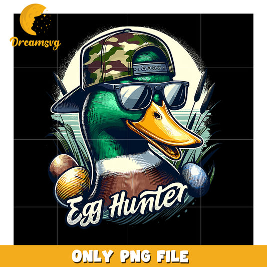 Cool Duck Egg Hunter PNG Design