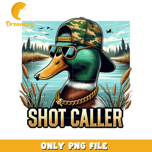 Cool Duck Shot Caller PNG Design