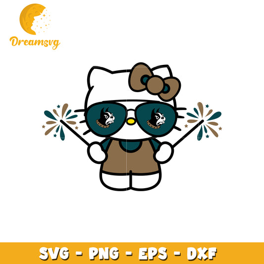 Cool Hello Kitty SVG Design with Sunglasses Fun