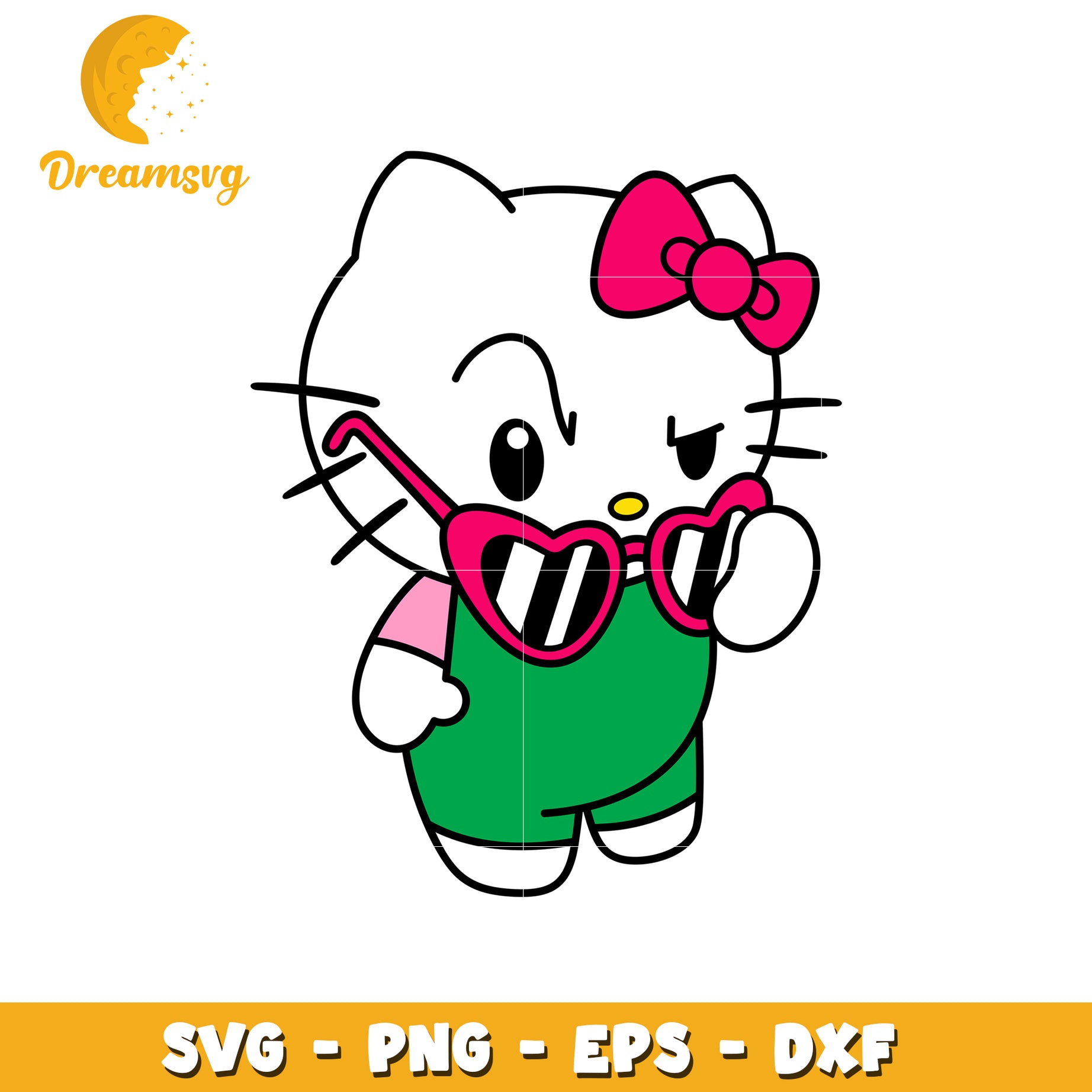 Cool Hello Kitty SVG PNG EPS DXF