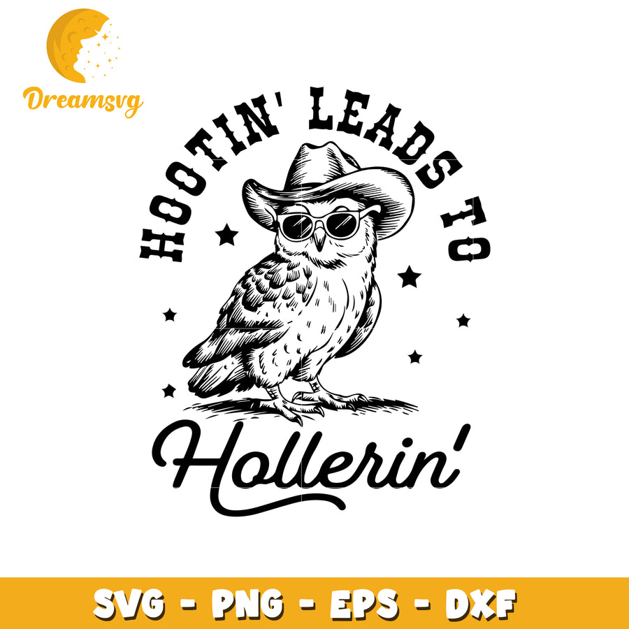 Cool Owl Hootin SVG Cut File