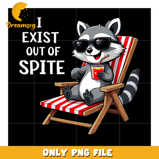 Cool Raccoon PNG I Exist Out of Spite