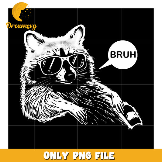 Cool Raccoon PNG Sunglasses & Bruh