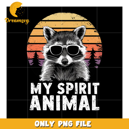 Cool Raccoon Spirit Animal PNG