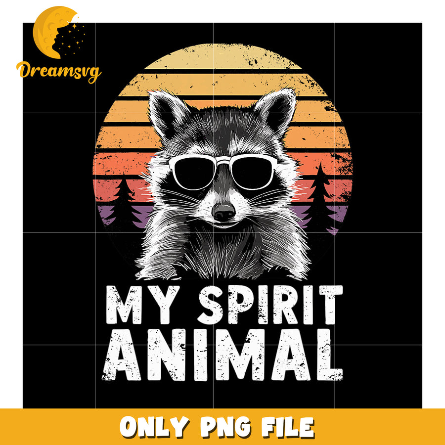 Cool Raccoon Spirit Animal PNG