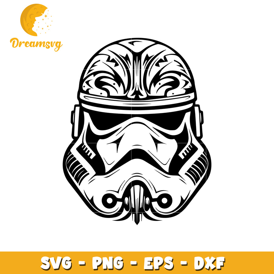 Cool Stormtrooper Helmet SVG for Cricut and Silhouette Use
