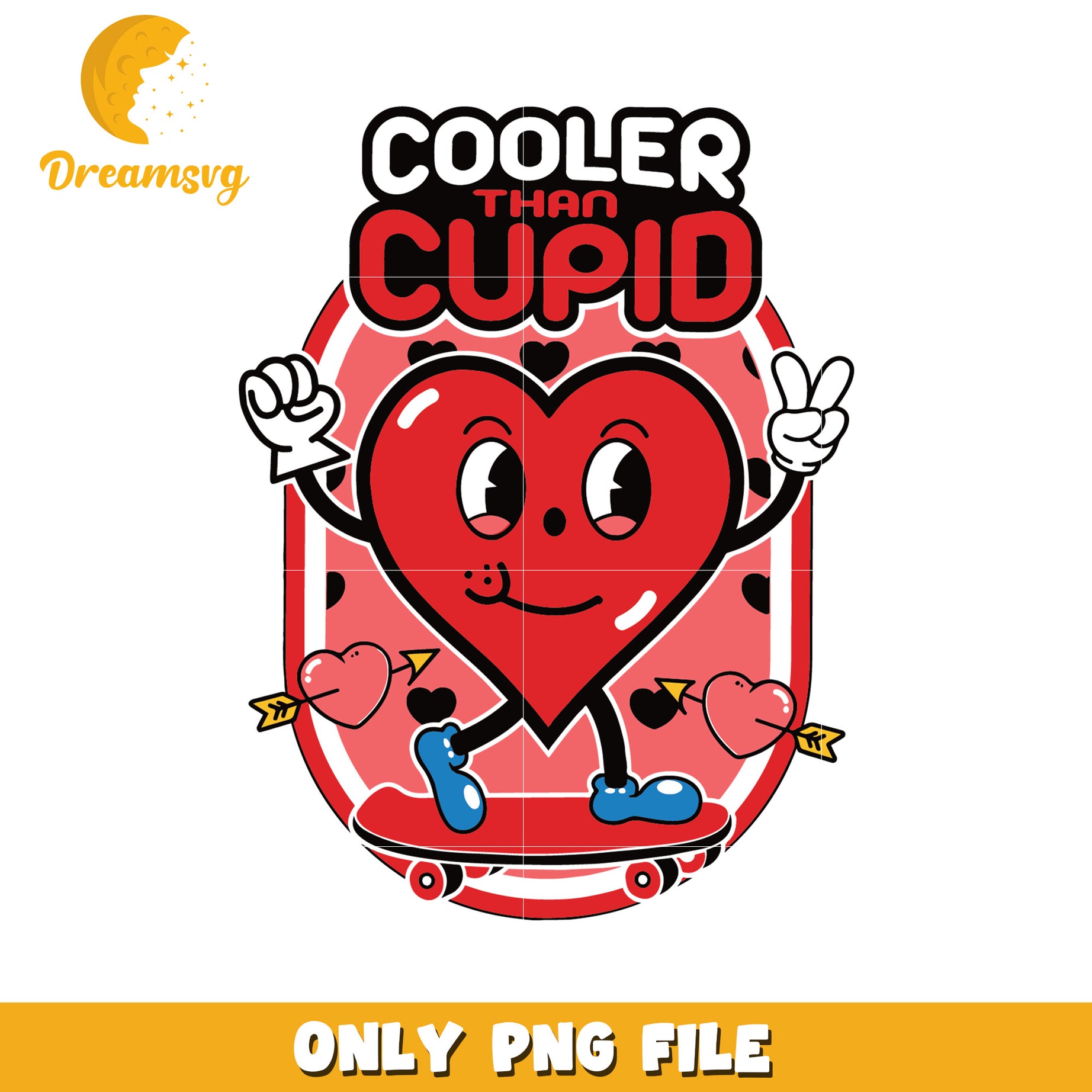 Cooler Than Cupid PNG Heart