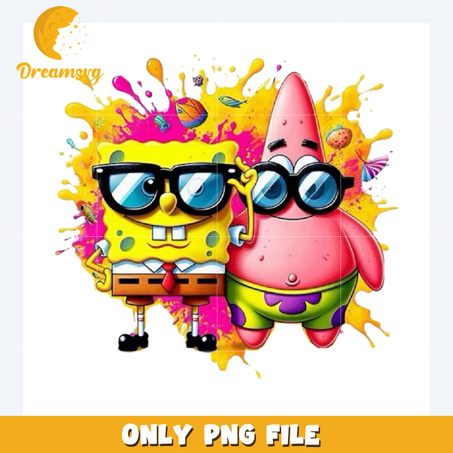 Cool sponge and patrick png, sponge bob meme​ png, sponge bob characters​ png
