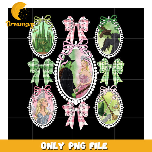 Coquette Bow Mirror png, witchcore png, wicked vibes png