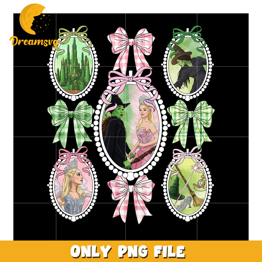 Coquette Bow Mirror png, witchcore png, wicked vibes png