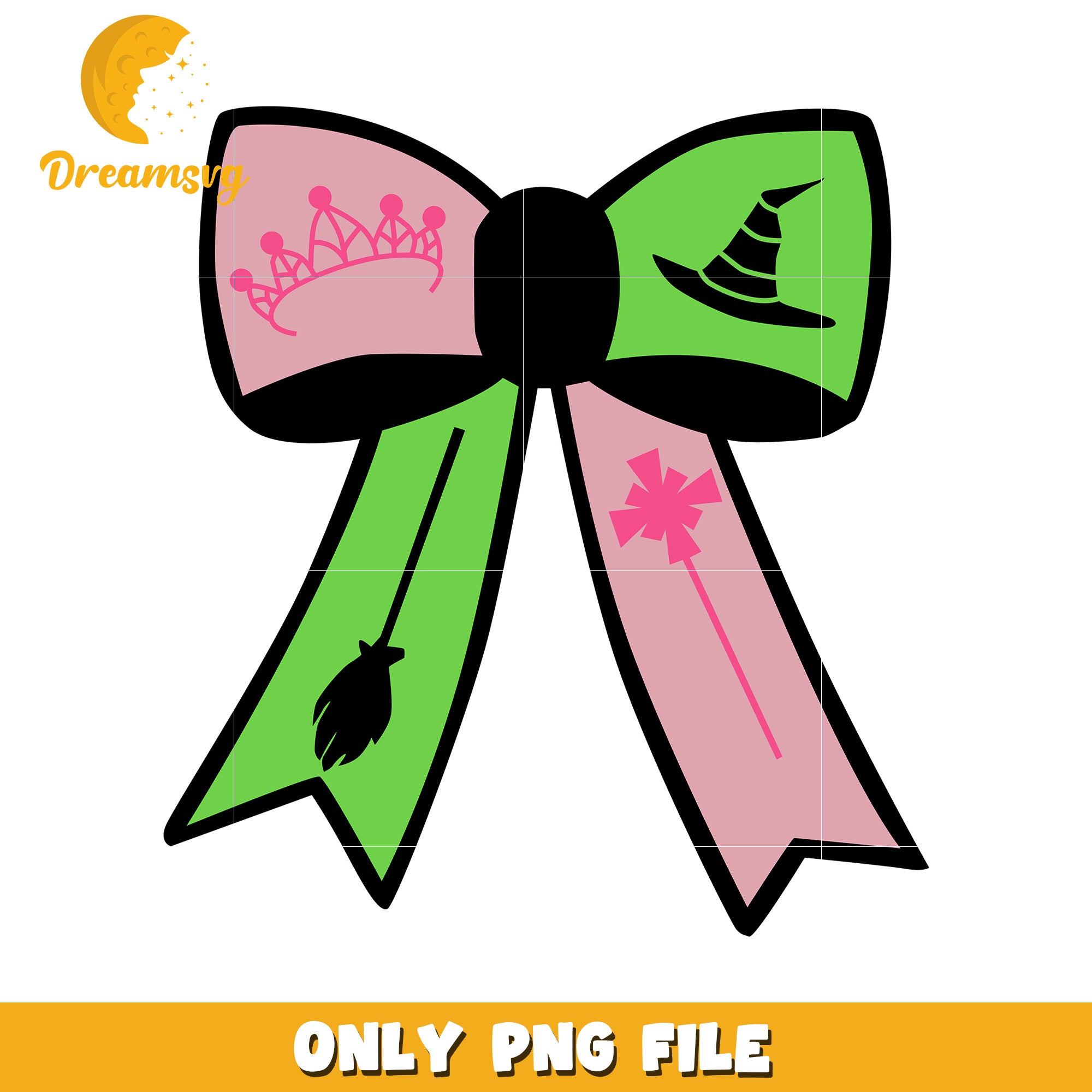 Coquette Bow Wicked png, emerald spell png, wicked era png