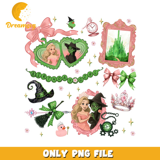 Coquette Wicked For Good png, glinda aesthetic png, wicked glam png