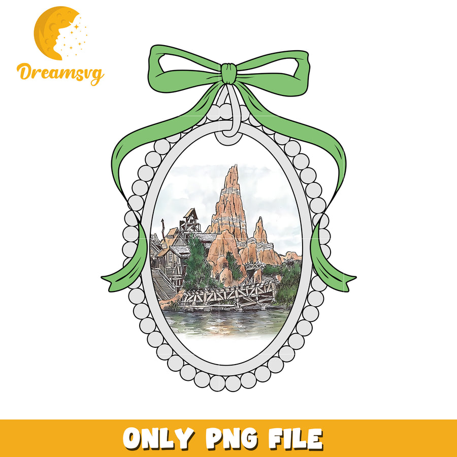 Coquette bow disney castle illustration png, girly disney castle design png, pastel princess png