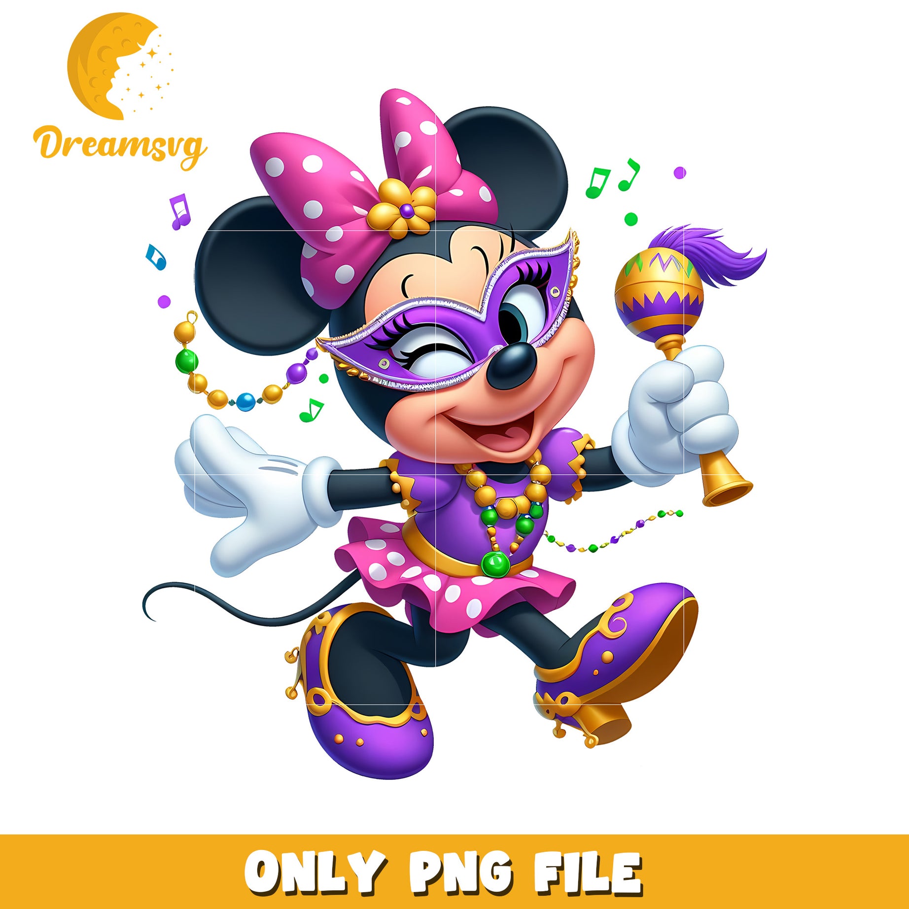 Coquette mardi gras outfit png, minnie mouse png, disney png