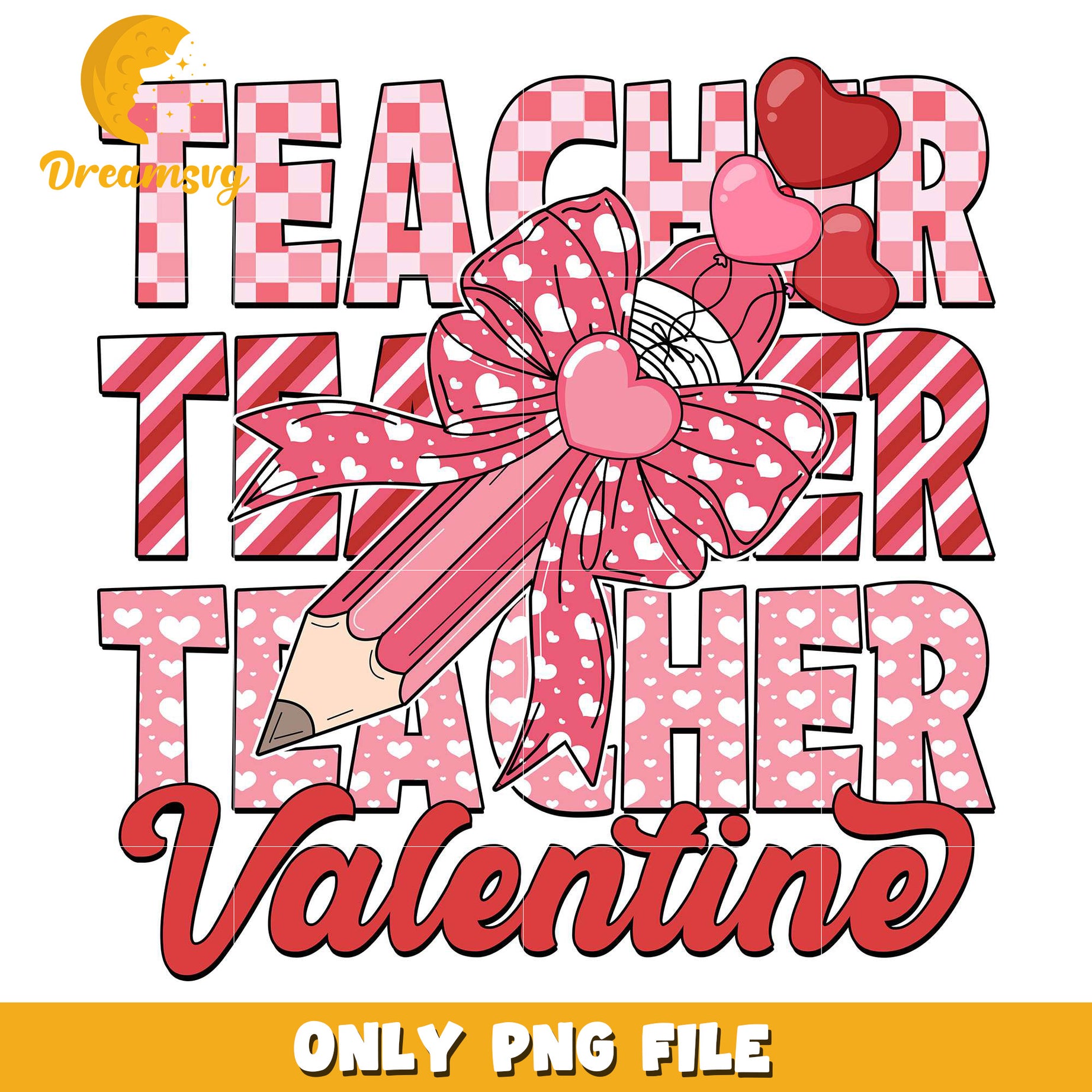 Coquette ribbon teacher valentine png, teacher png, valentine png