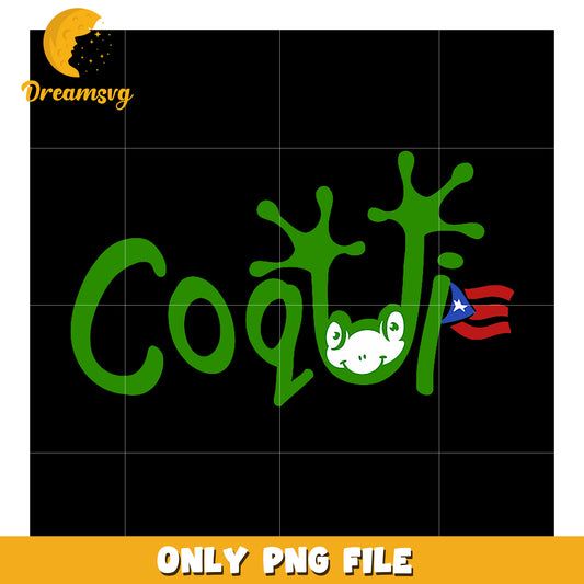 Coqui Frog PNG Puerto Rican Design