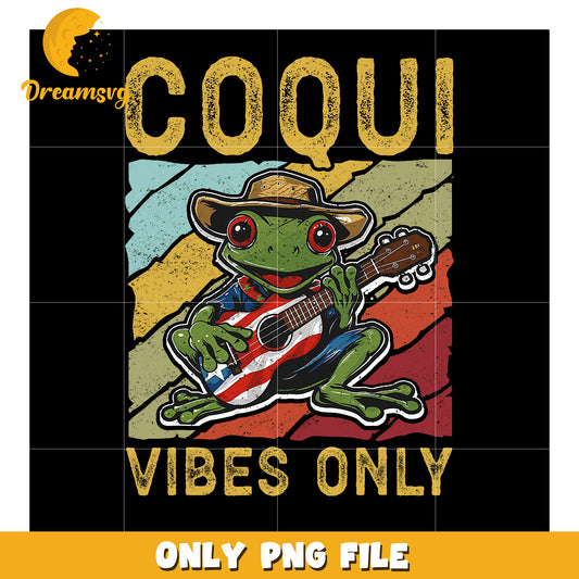 Coqui Frog Ukulele Vibes PNG Design