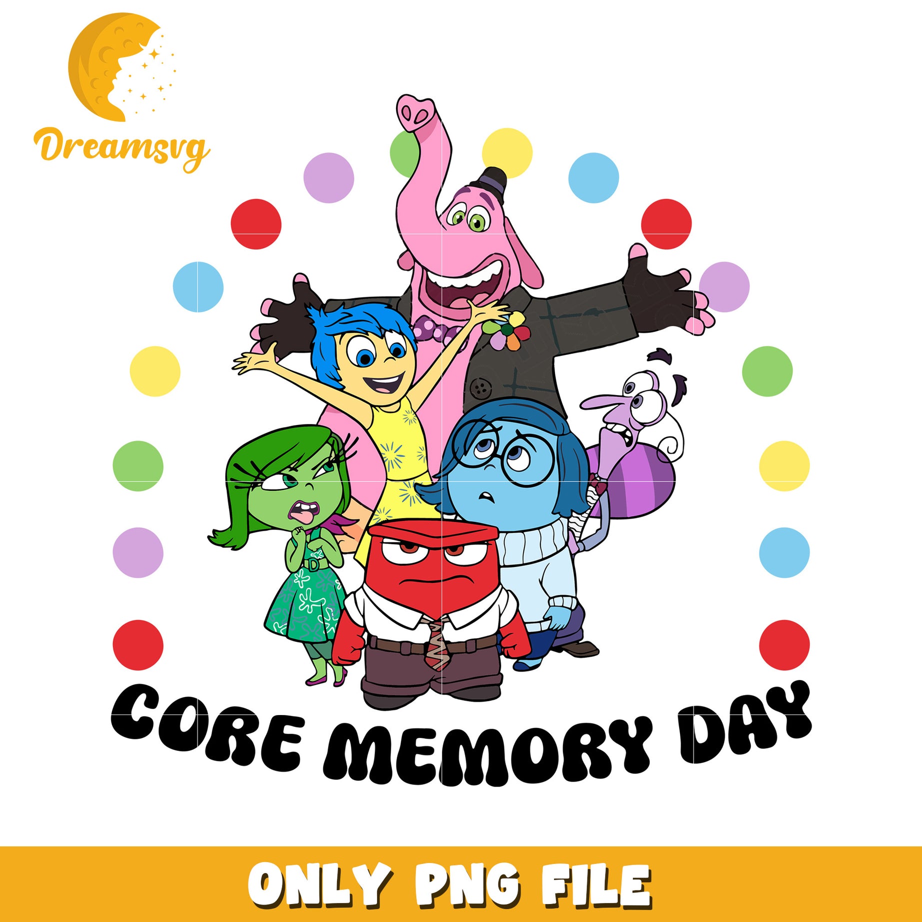 Core Memory Day Fun Characters PNG Design Downloadable Art
