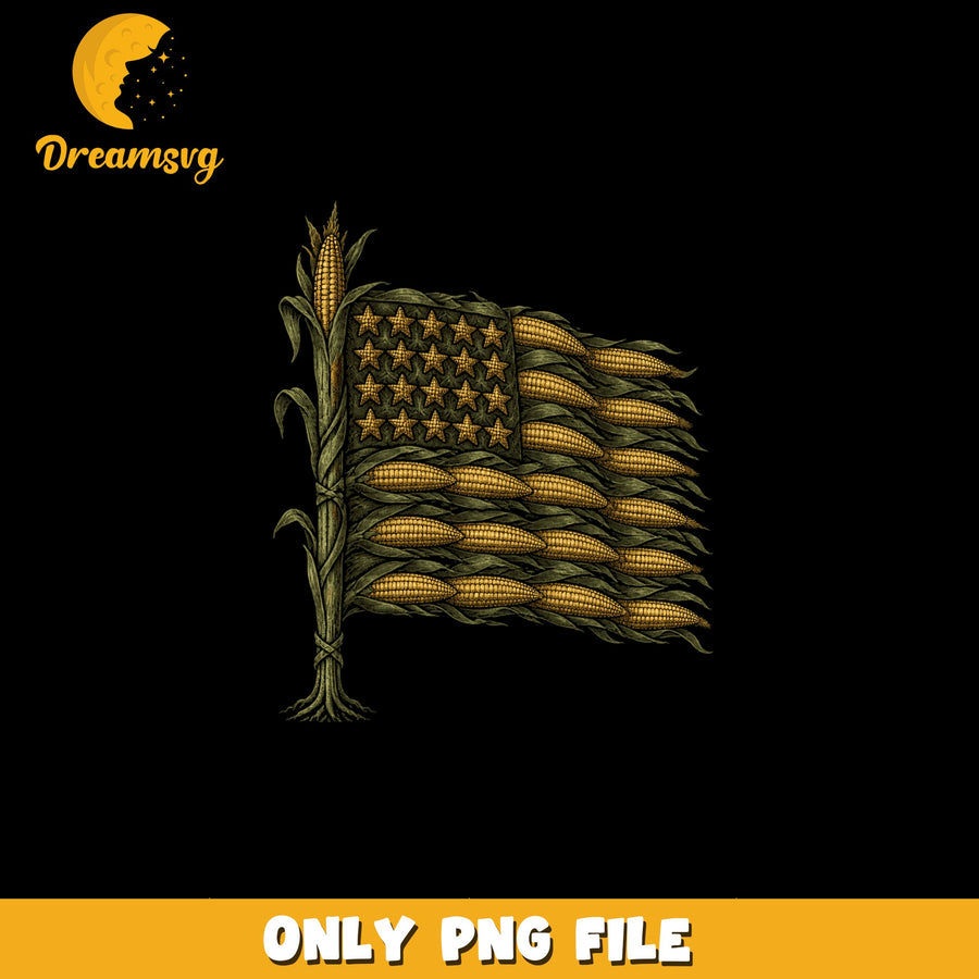 Corn American Flag Farmer PNG, Patriotic Farm Design, USA PNG
