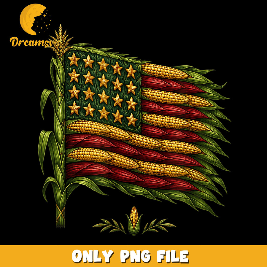 Corn Cob USA Flag Farmer Patriotic PNG, 4th Of July, Farm PNG
