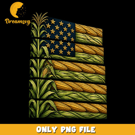 Corn Field American Flag Farmer Patriotic PNG, 4th Of July, USA PNG