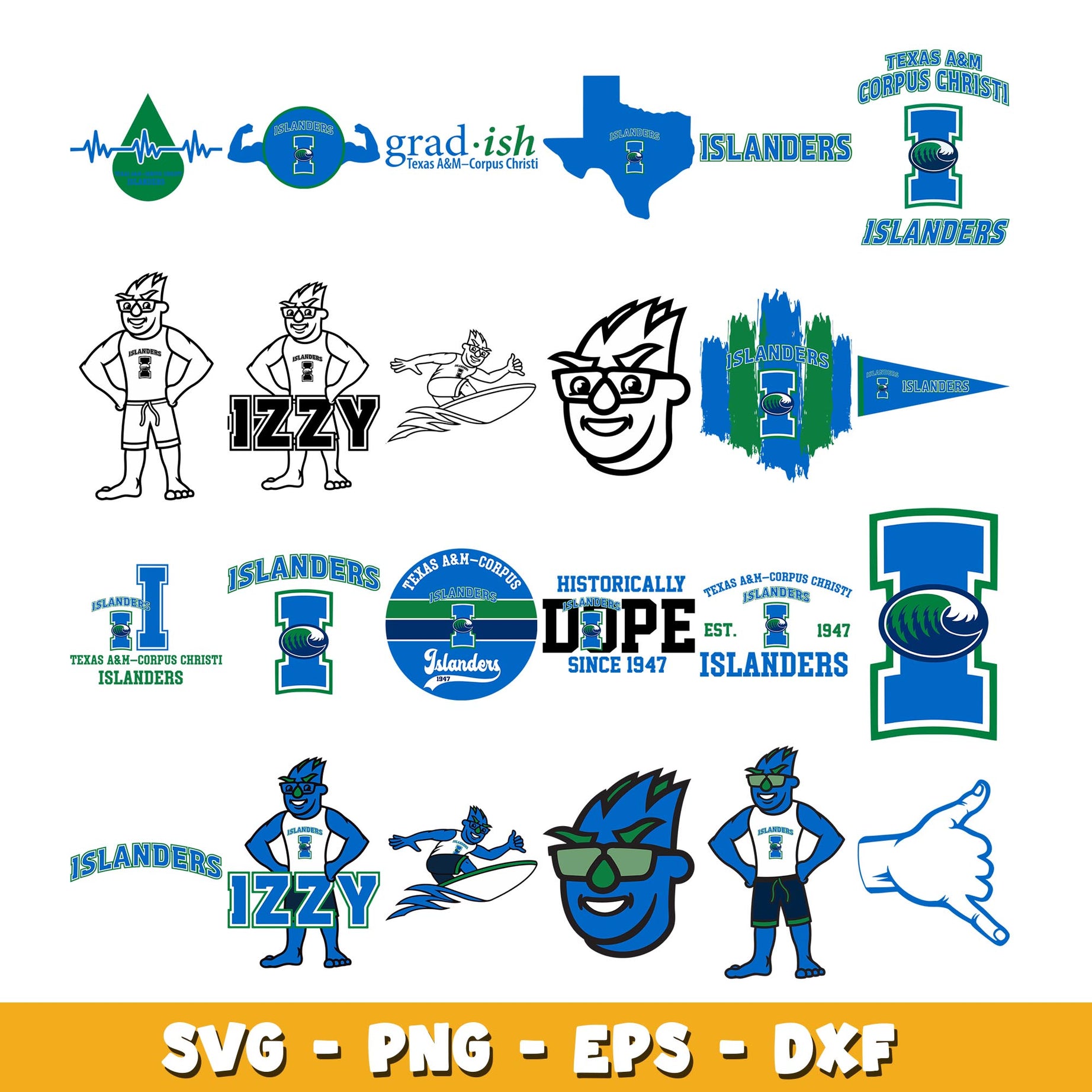 Corpus Christi Bundle svg, Corpus Christi logo svg, ncaa svg 