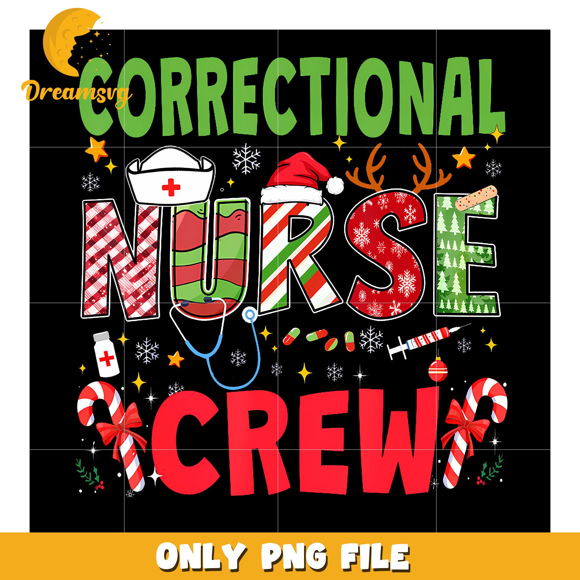 Correctional Nurse Christmas Crew png, funny jokes​ png, holiday png