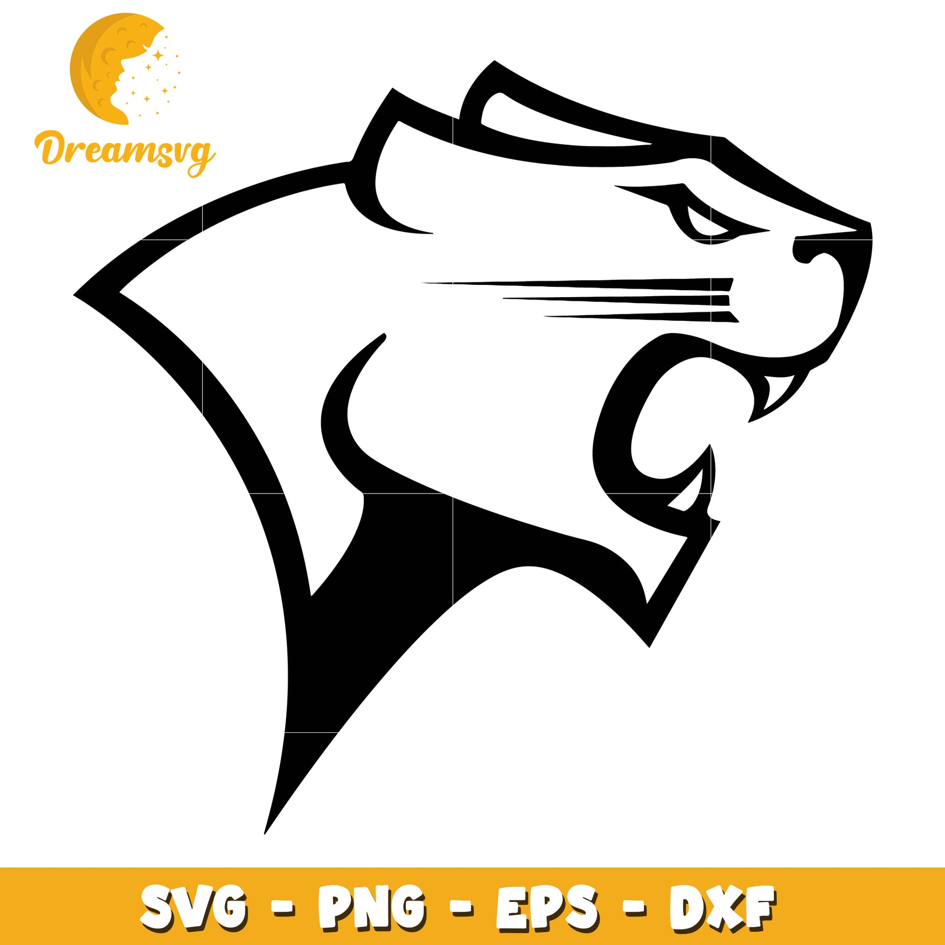 Cougar Head SVG PNG EPS DXF Files