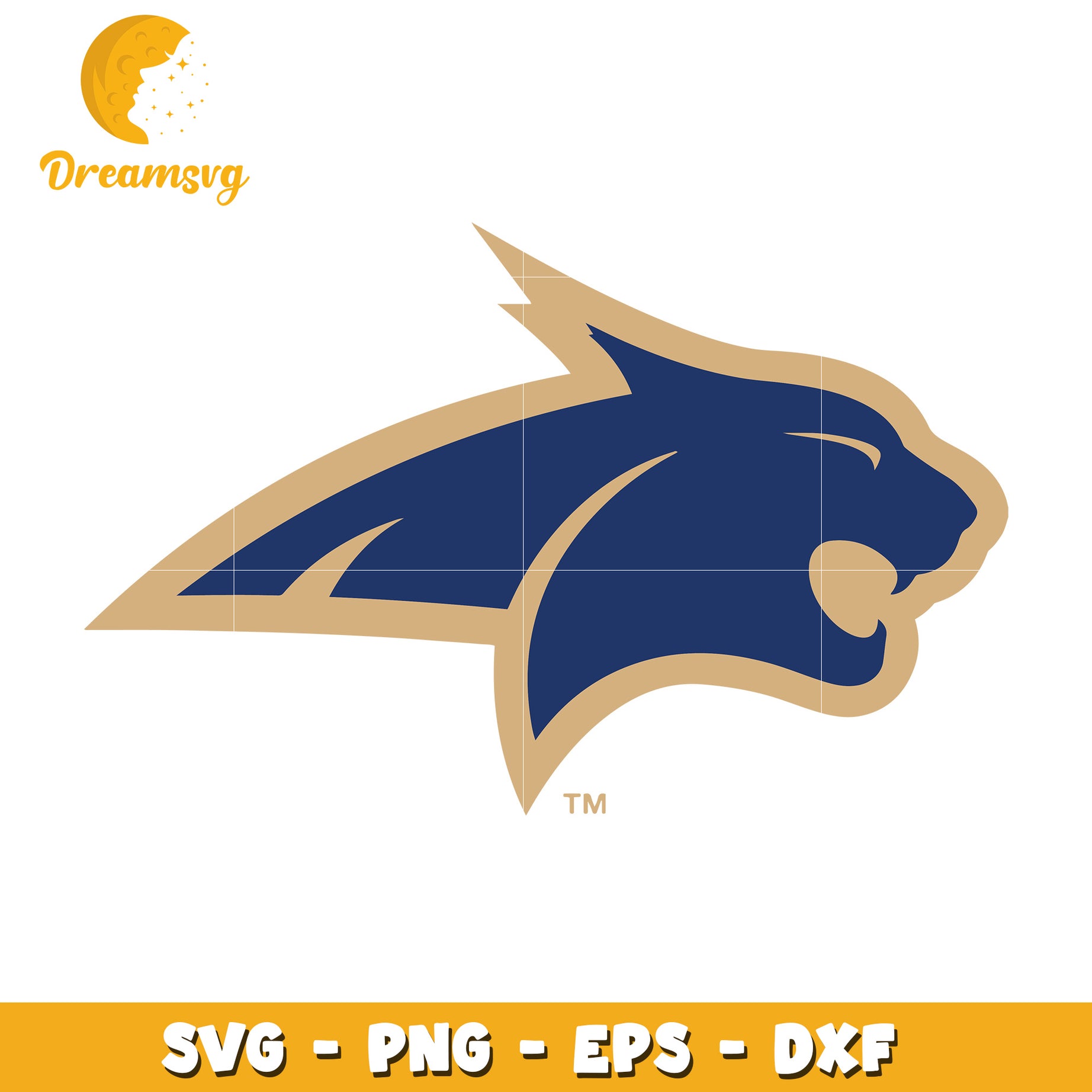 Cougar Head SVG PNG EPS DXF Files