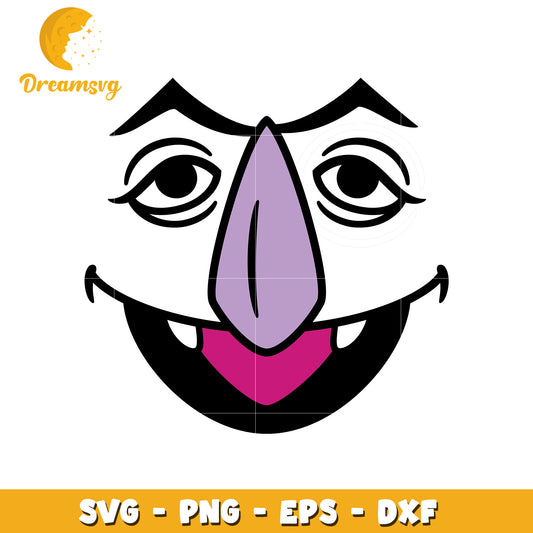 Count Count Face SVG PNG EPS DXF