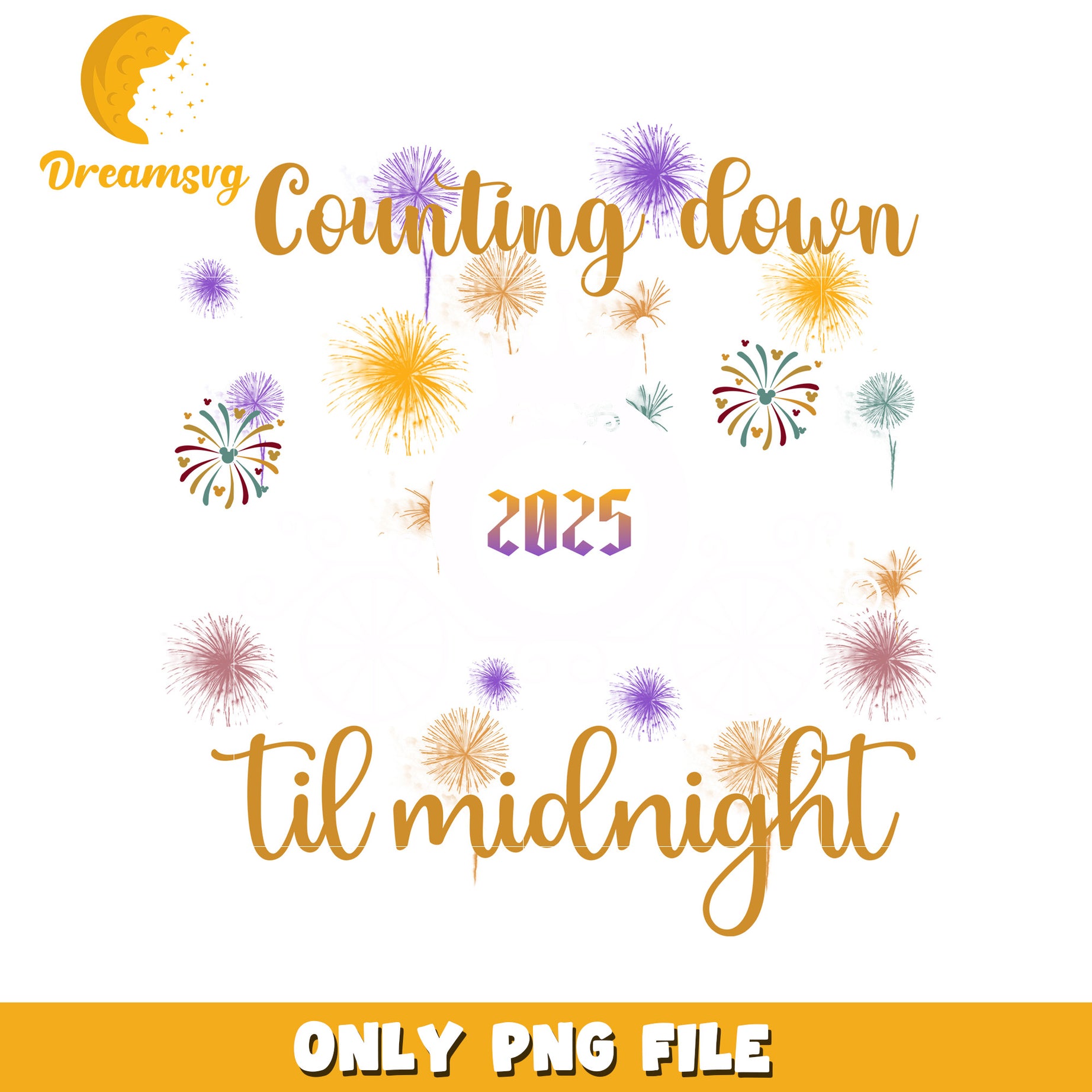 Countdown to Midnight 2025 Festive PNG Design File