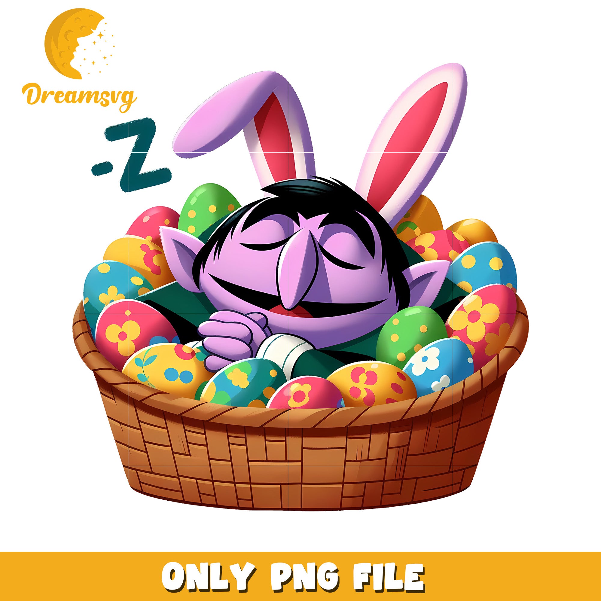 Count von count sleeping png, easter day png, sesame street png