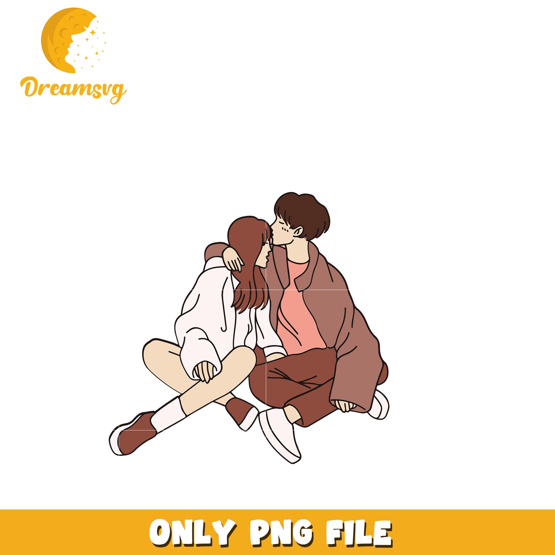 Couple PNG Clipart Kissing