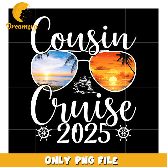 Cousin Cruise 2025 PNG Design