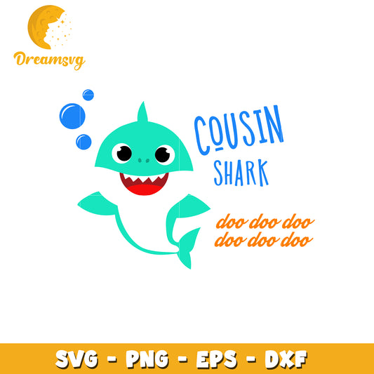 Cousin Shark SVG Cut File