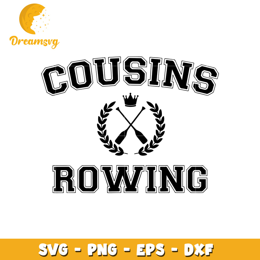 Cousins rowing svg, treding design svg, logo design svg