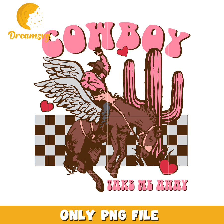 Cowboy Angel Wings PNG Design