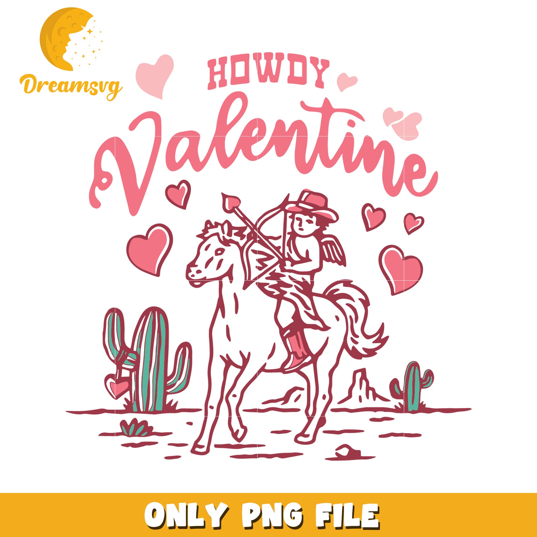 Cowboy Cupid Valentine PNG