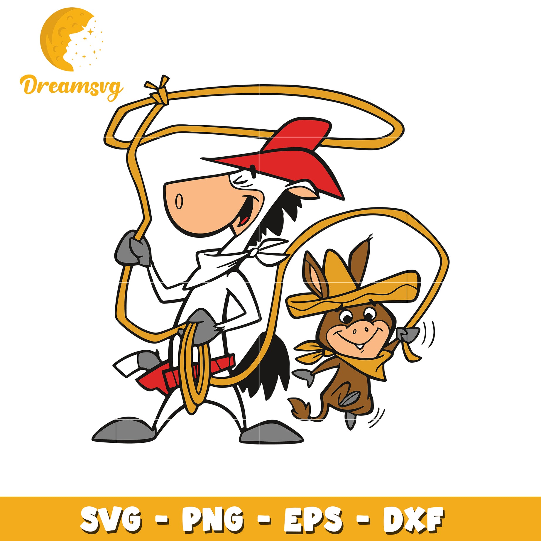 Cowboy Horse Donkey SVG PNG EPS DXF