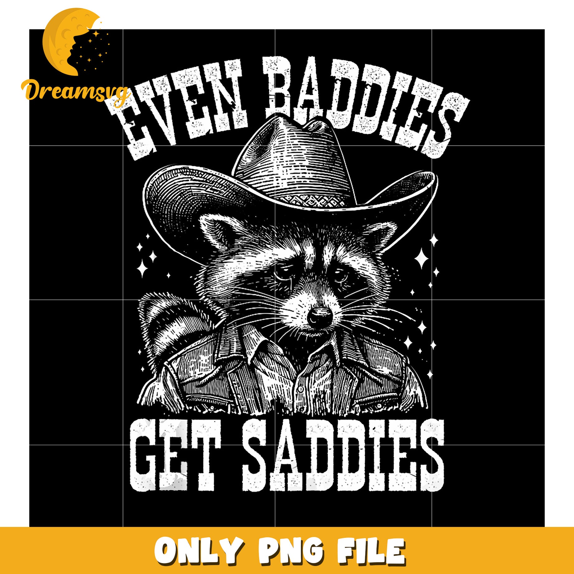 Cowboy Raccoon PNG Even Baddies Get Saddles