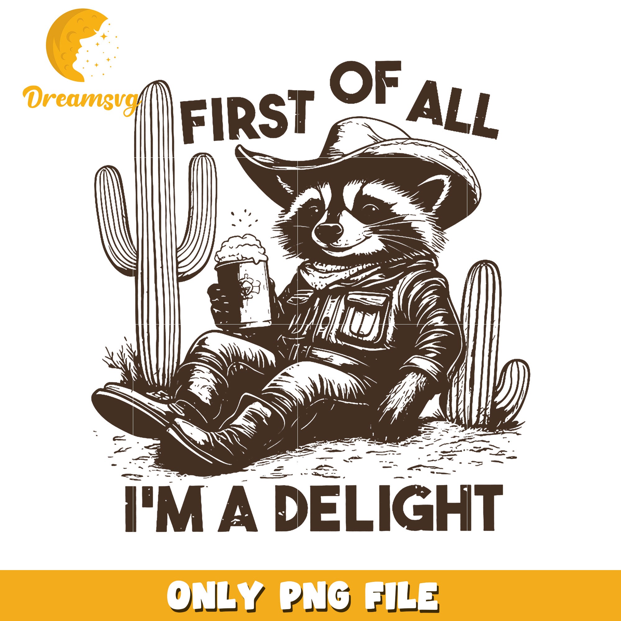 Cowboy Raccoon PNG First Of All, Im A Delight