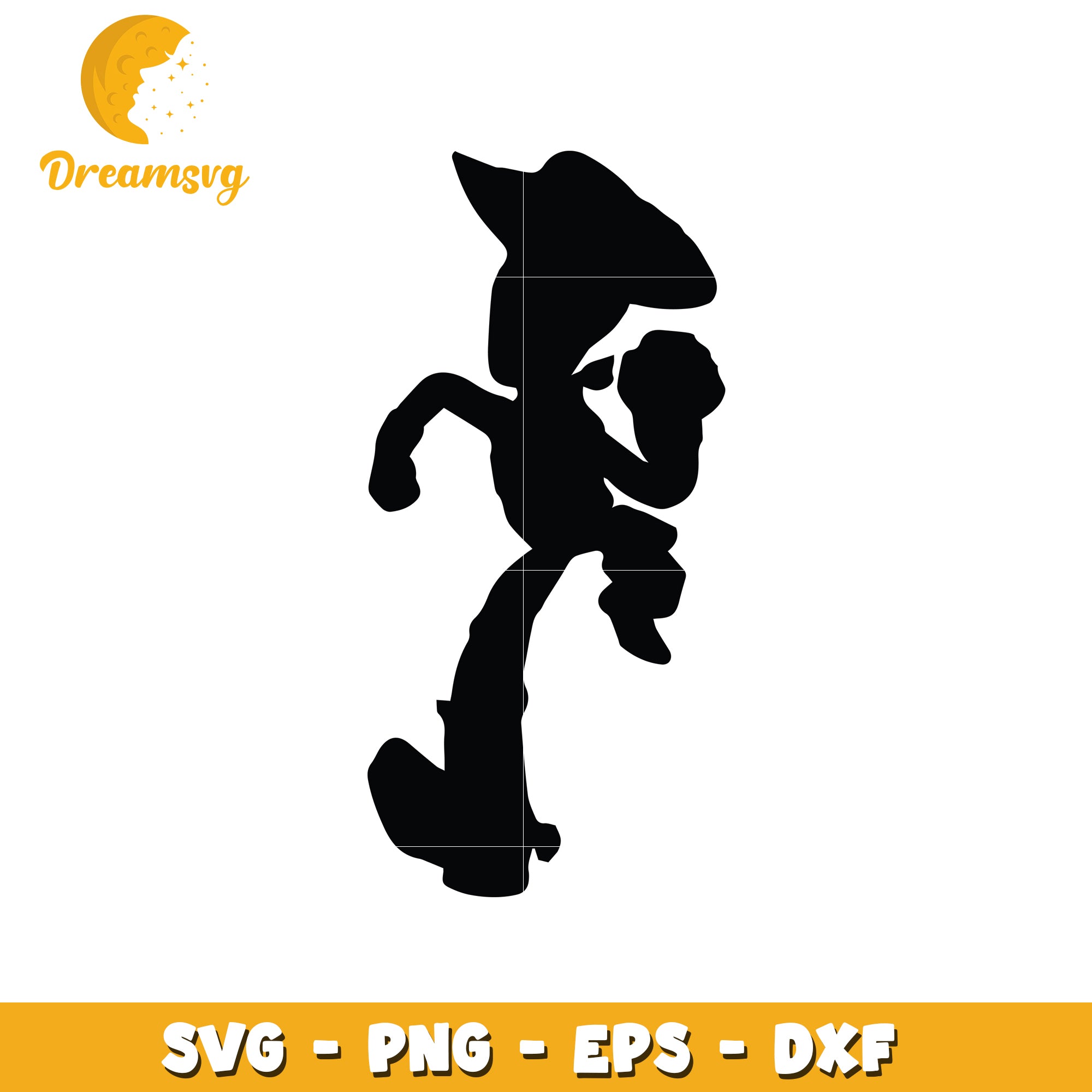 Cowboy SVG Cut File Silhouette