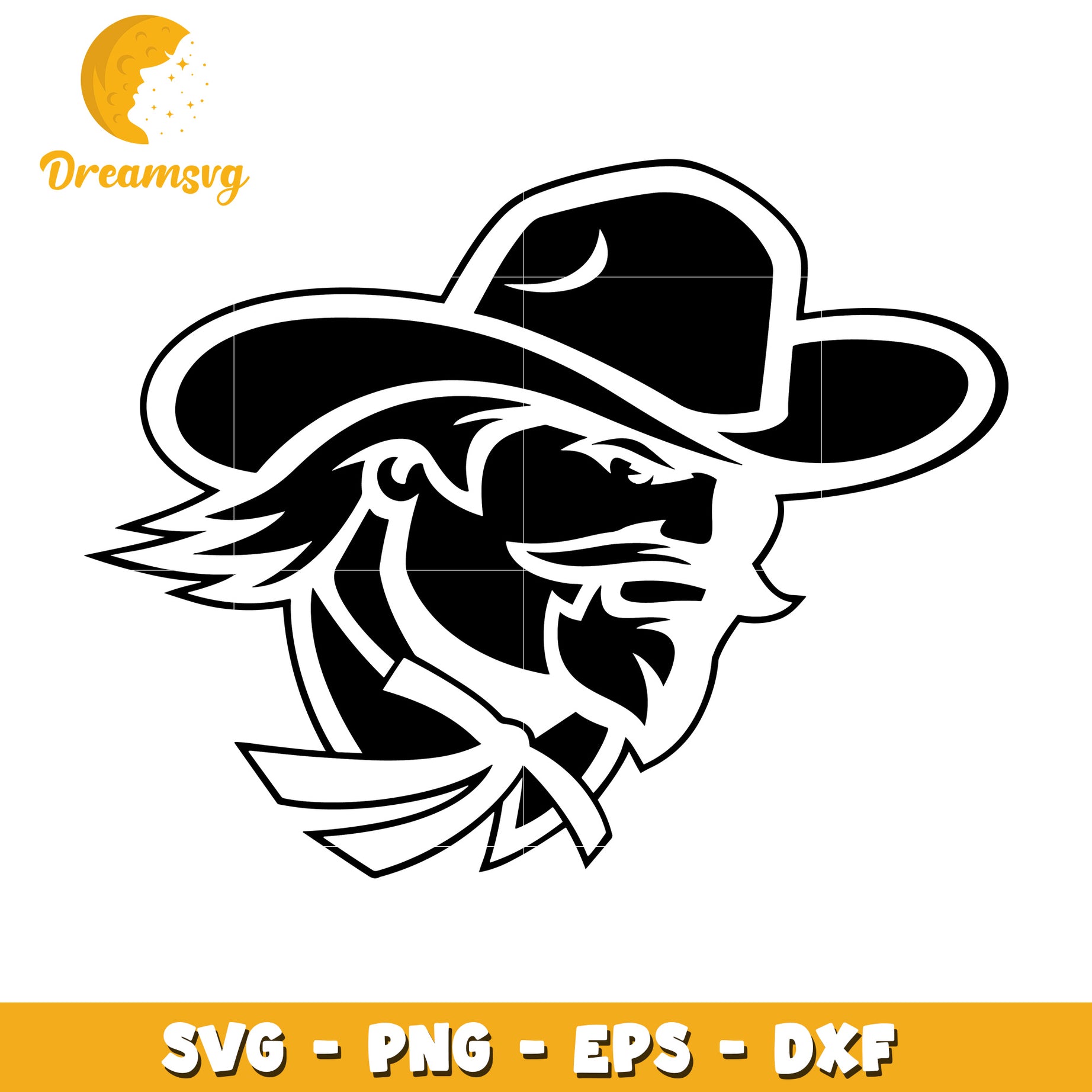 Cowboy SVG PNG EPS DXF Cut File