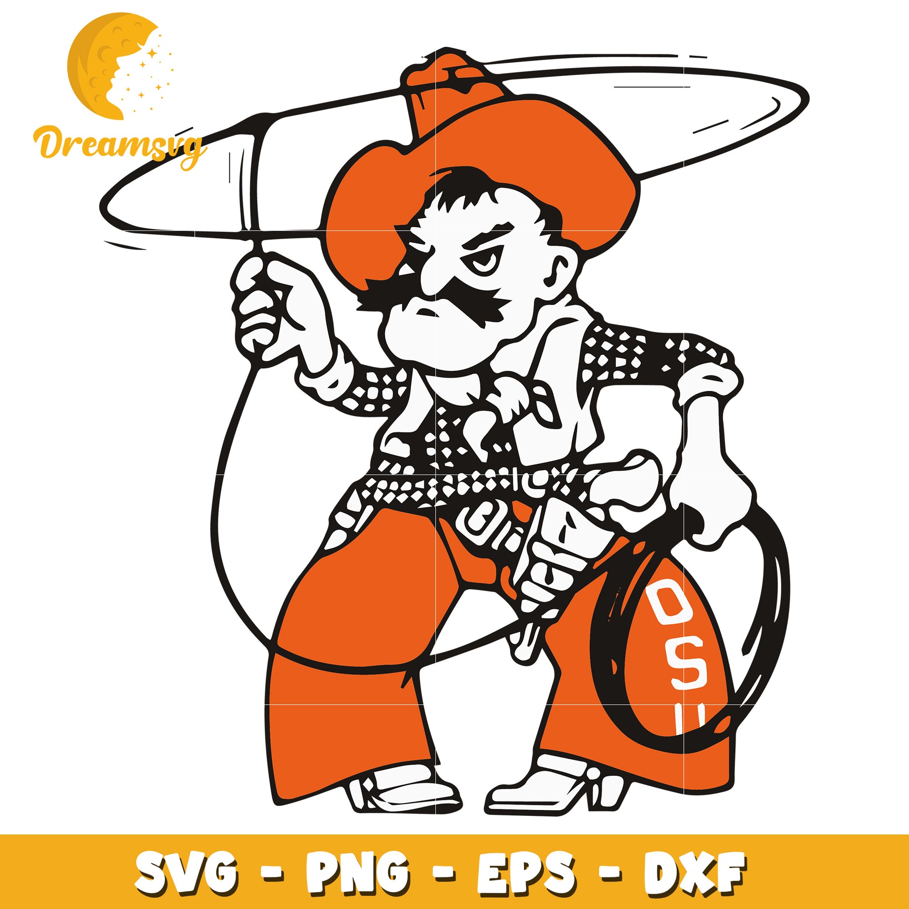 Cowboy SVG PNG EPS DXF Cut File