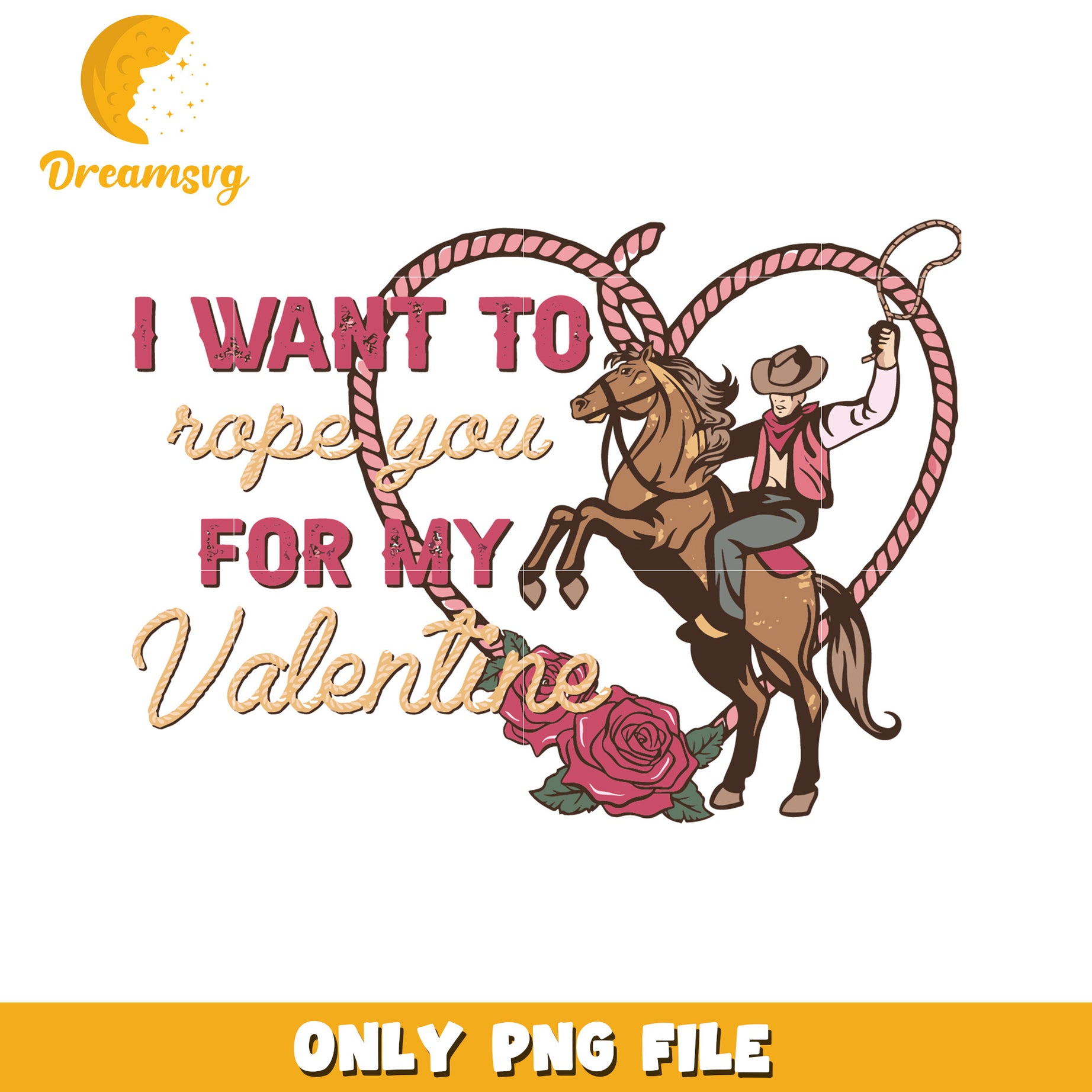 Cowboy Valentines Day PNG